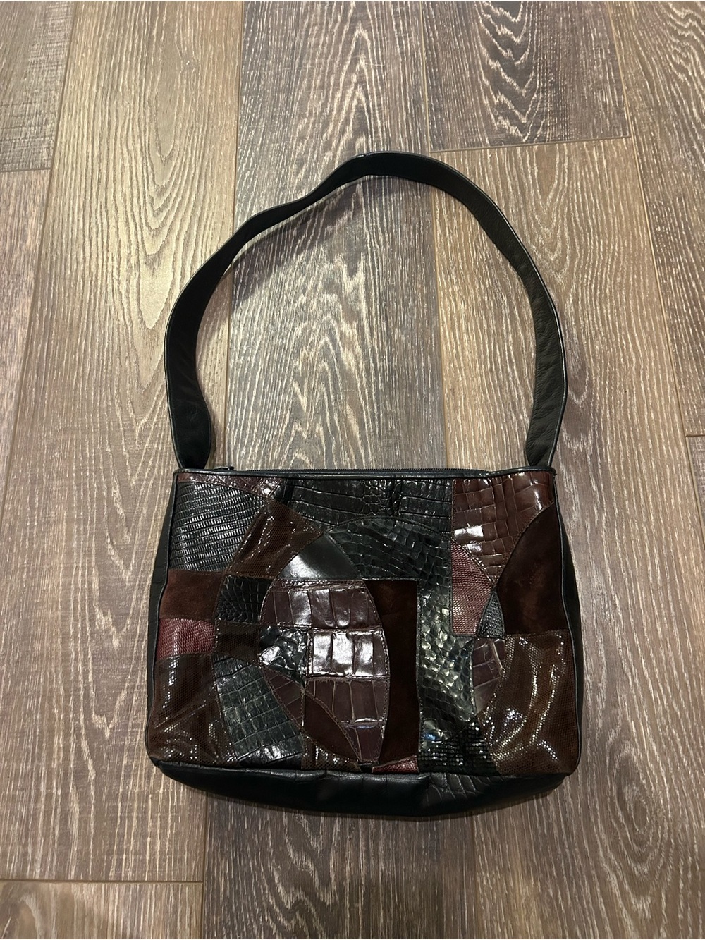 Vintage Sharif Patchwork Leather Shoulder Bag
